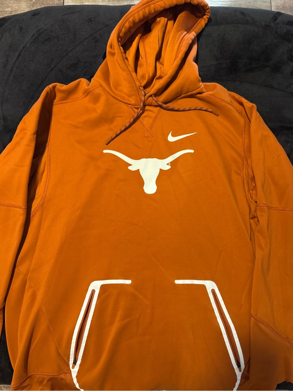 NIKE THERMA-FIT UT TEXAS LONGHORNS ORANGE HOODIE - SIZE XL